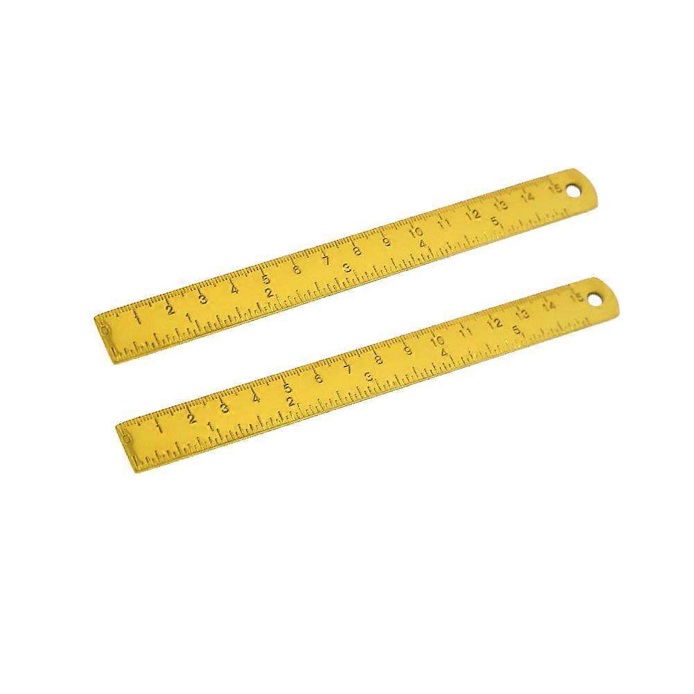 Stainless Steel Ruler 15cm Drawing And Measuring Tool For Artists And Engineers 2Pcs Convenient For School Use