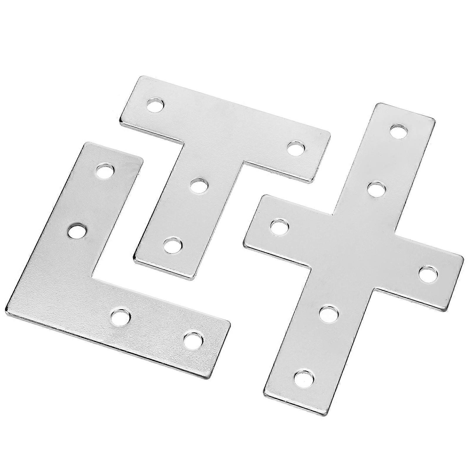 1 Set Corner Bracket Aluminum L Shape T Shape Cross Shape Mending Plate