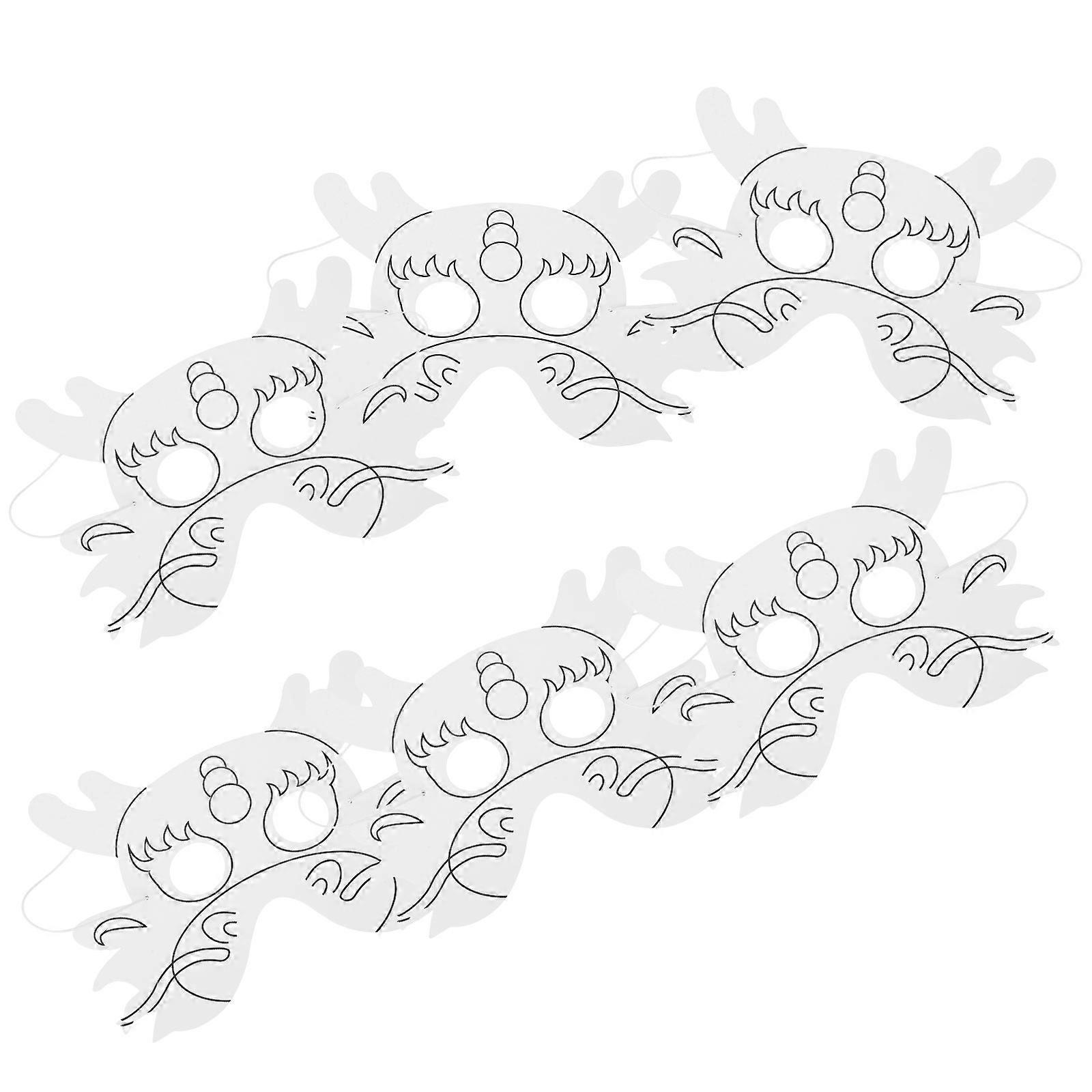 6pcs Blank DIY Masquerade Masks for Unfinished Paper Graffiti, Lightweight Crafting Supplies for Halloween & Party Decorations, Ideal for Cosplay