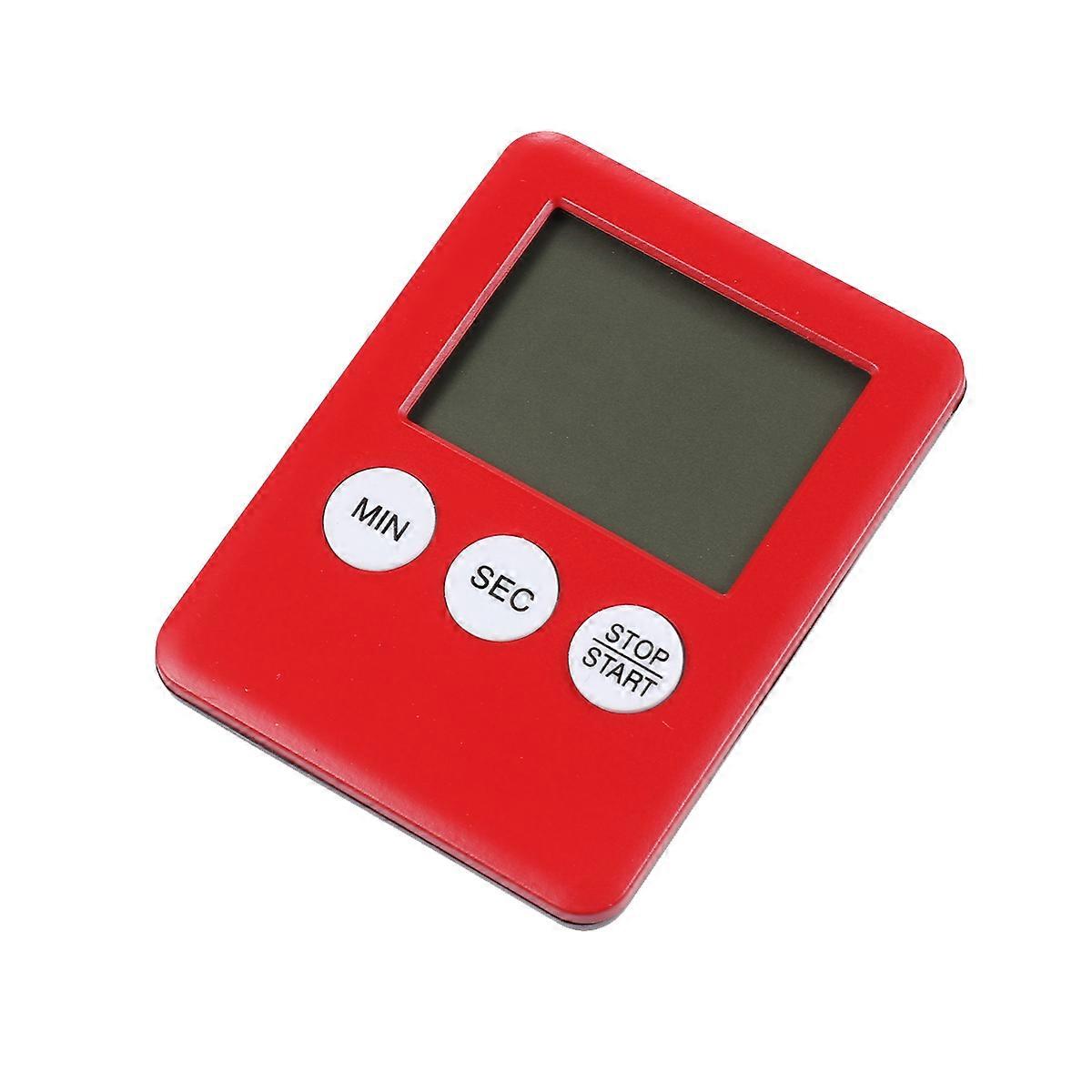 Cooking Timer 2 Set Simple Timer Clock For Students And Home Baking Rectangular Red Powered