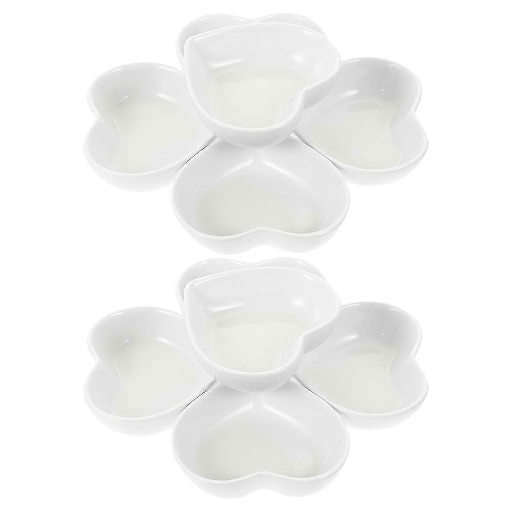 Heart Shape Mini Bowls Set of 10, Lightweight Japanese Style Sauce Dishes for Dipping, Home, School & Picnics, Ideal for Sauces & Snacks