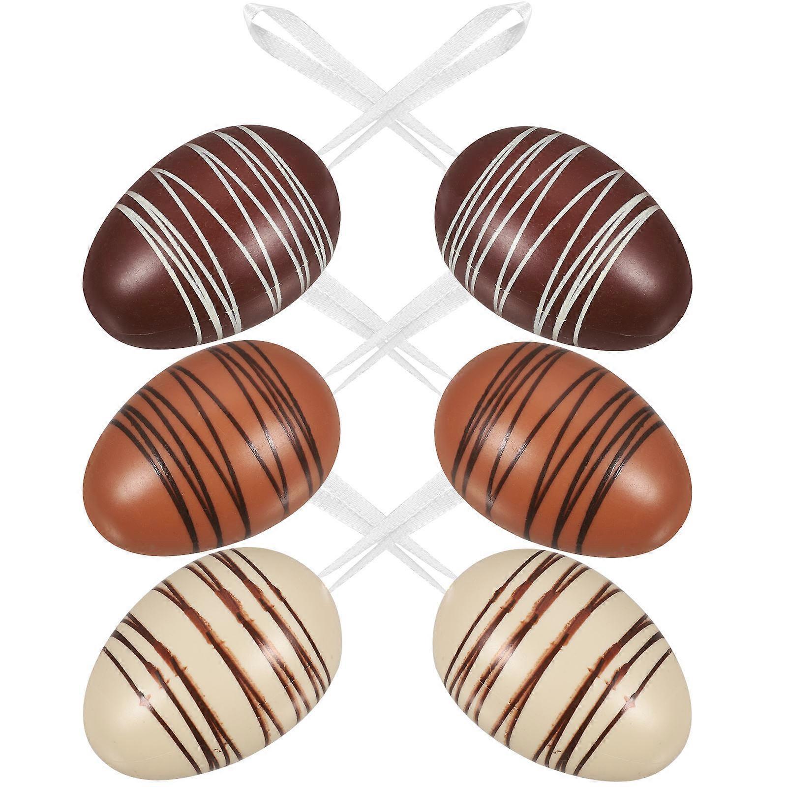 a polished and engaging product description based on your input:
**6pcs Colorful Decorative Pendant Easter Egg Ornaments**
Add a splash of