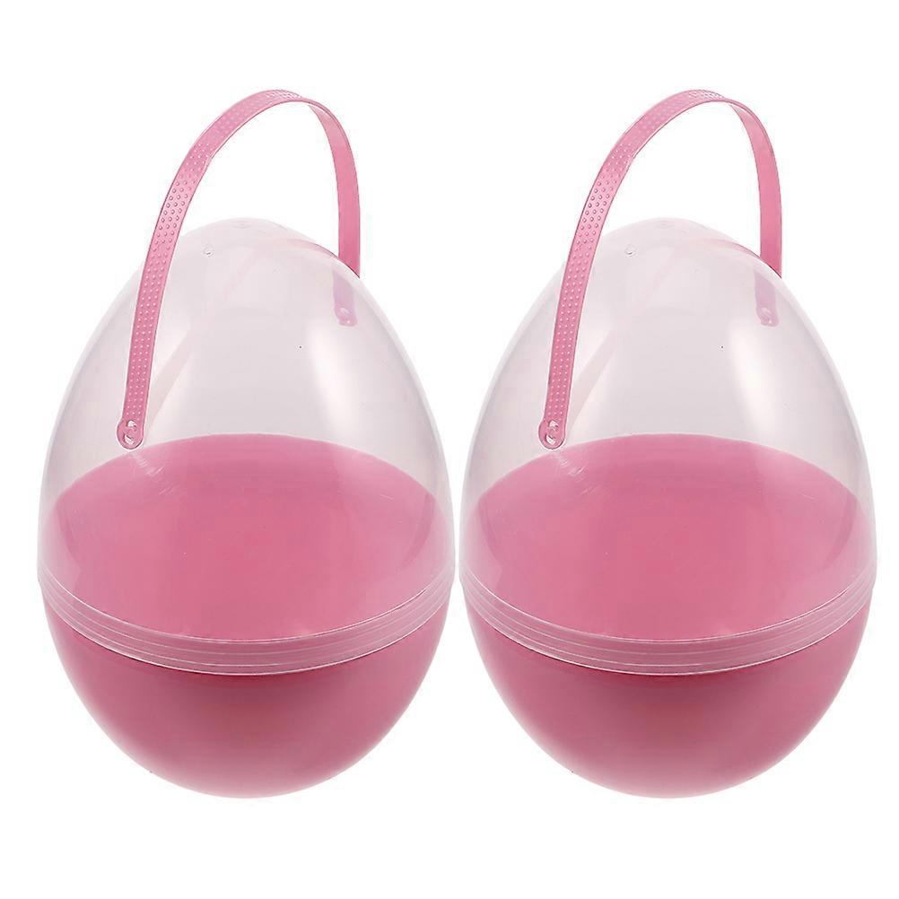It sounds like you're referring to a product listing or description for **clear plastic handheld fillable twist eggs**—commonly used as party favors
