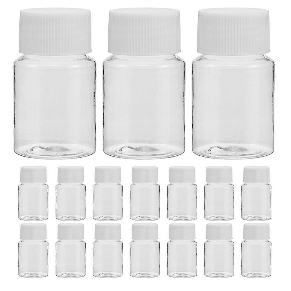 Transparent 25Pcs Medicine Organizer Box Screw Caps For Storing Pills And Small Items