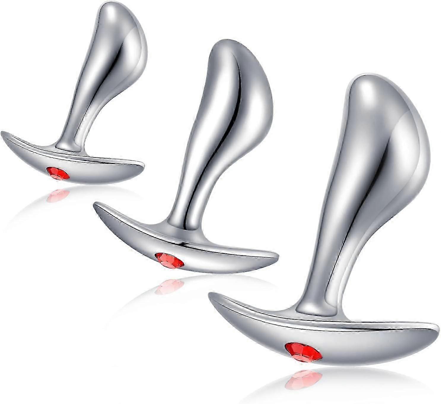 <c>Anal Plugs Luxury Jewelry 3pcs Trainer Kit Butt Plugs with Flared Base