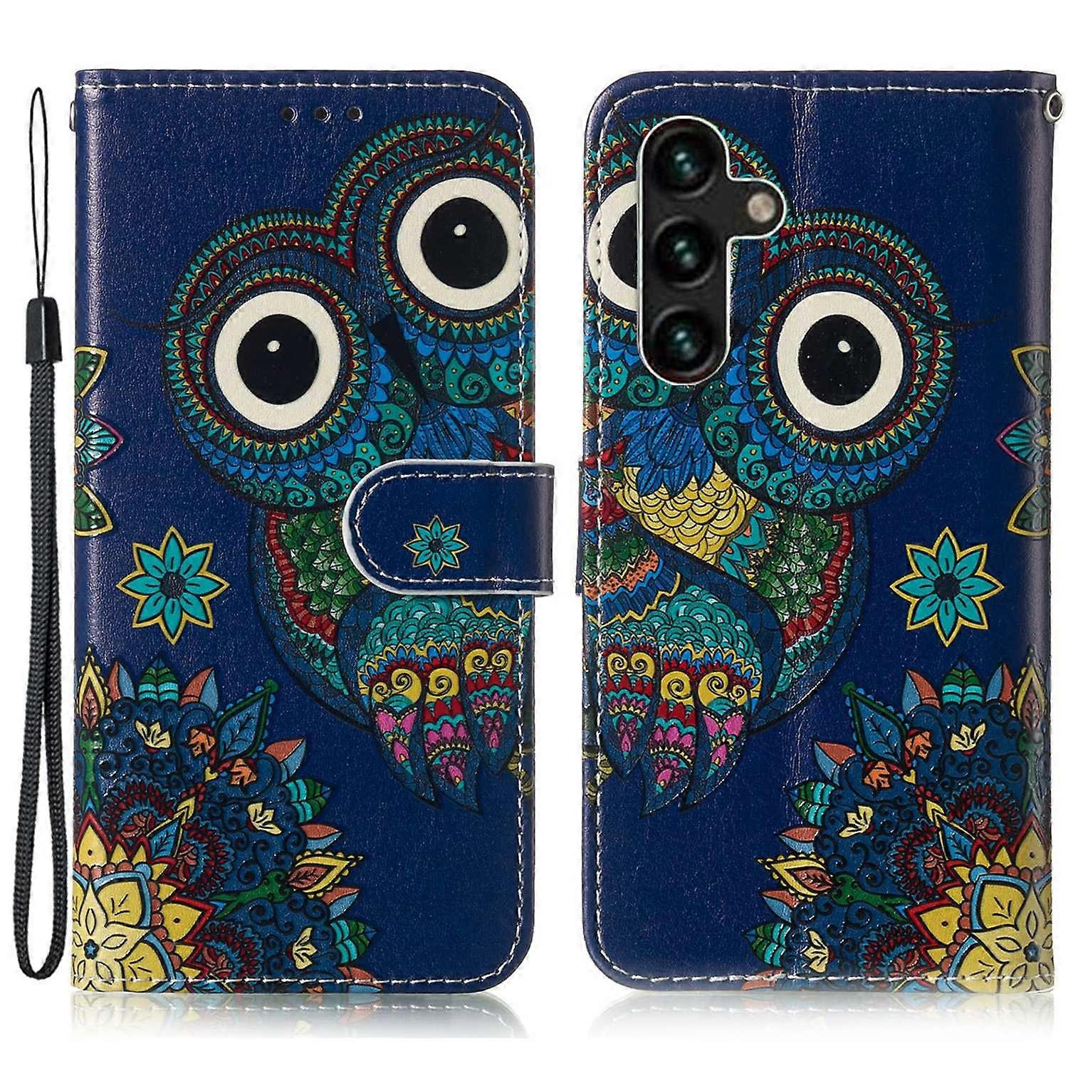 For Samsung Galaxy S24 FE Wallet Case Leather Pattern Printed Phone Cover