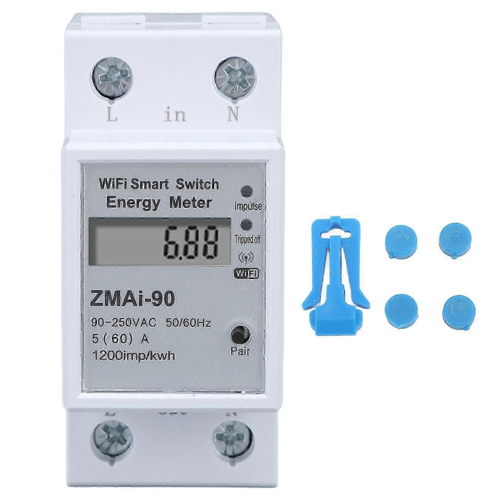 Single Phase Energy Meter WiFi Metering Switch Electric Meter APP Remote Control
