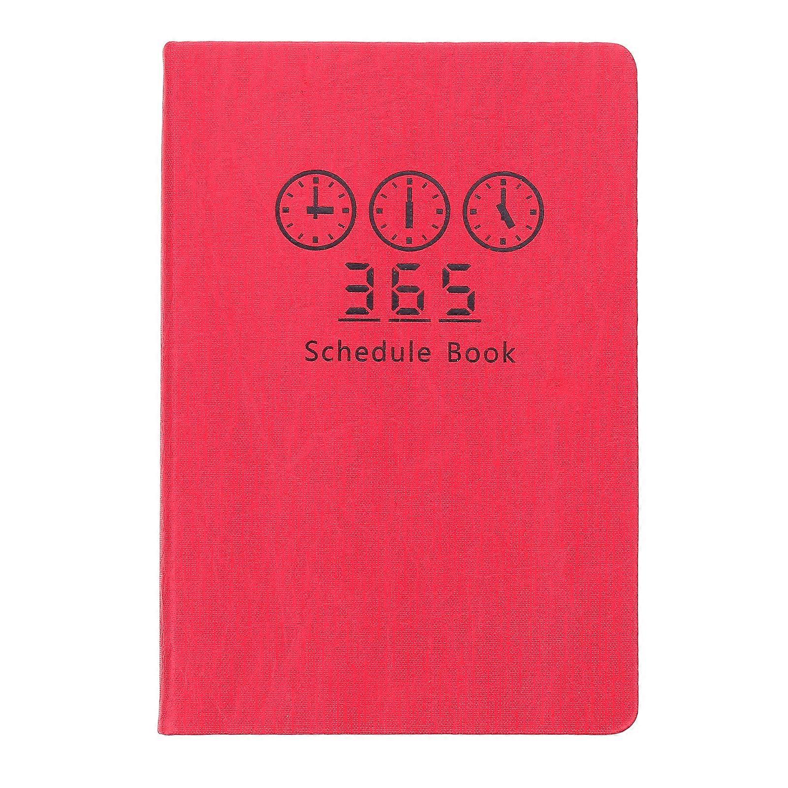 Red Academic Planner 20222023 for Daily Plan with Delicate Inner Page Design Paper Cover A5 Size