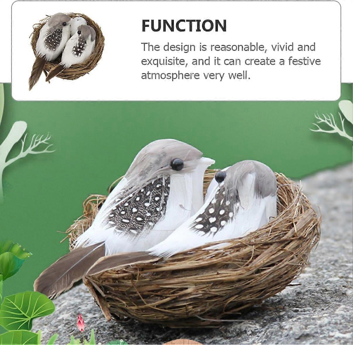 Simulated Bird Nest 1 Piece Realistic Egg Nest Decoration For