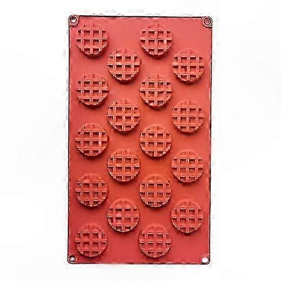18-Cavity Silicone Waffle Mold for DIY Chocolate Baking Round Shape Non-Stick Craft Tool
