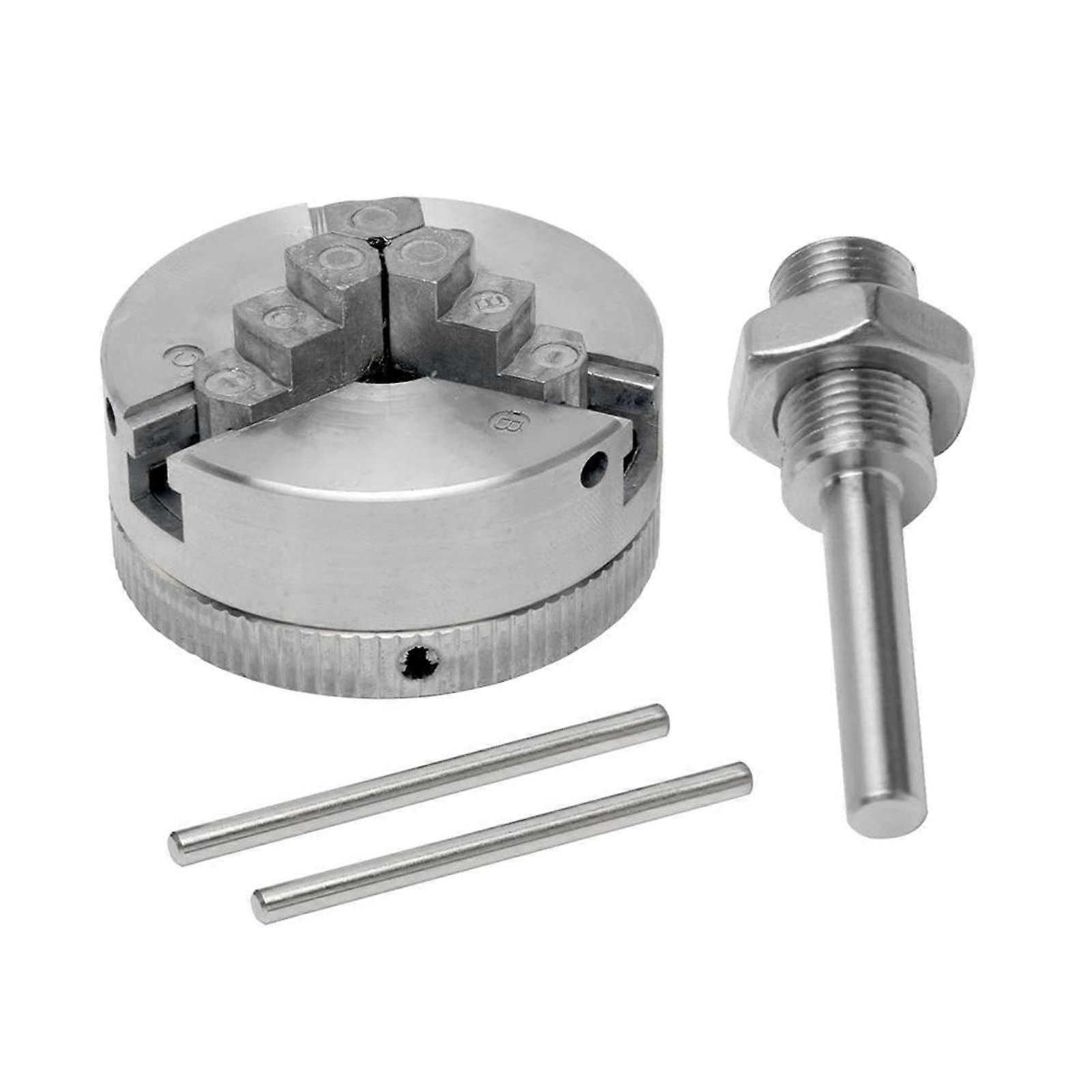 Gonnely Three-Jaw Chuck Z011 Mini Lathe Chuck Set M12 x 1 Zinc Alloy Drill Chuck for Mini Lathe and Power Tools