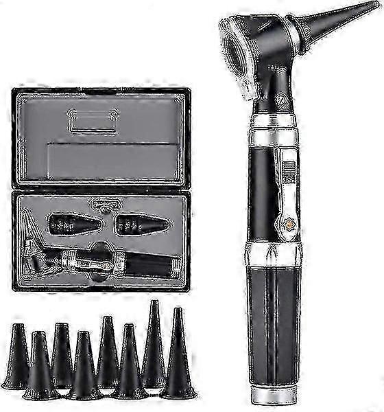 Ensemble portable de 3 otoscopes avec lumière LED pour l’inspection de l’oreille, 8 embouts