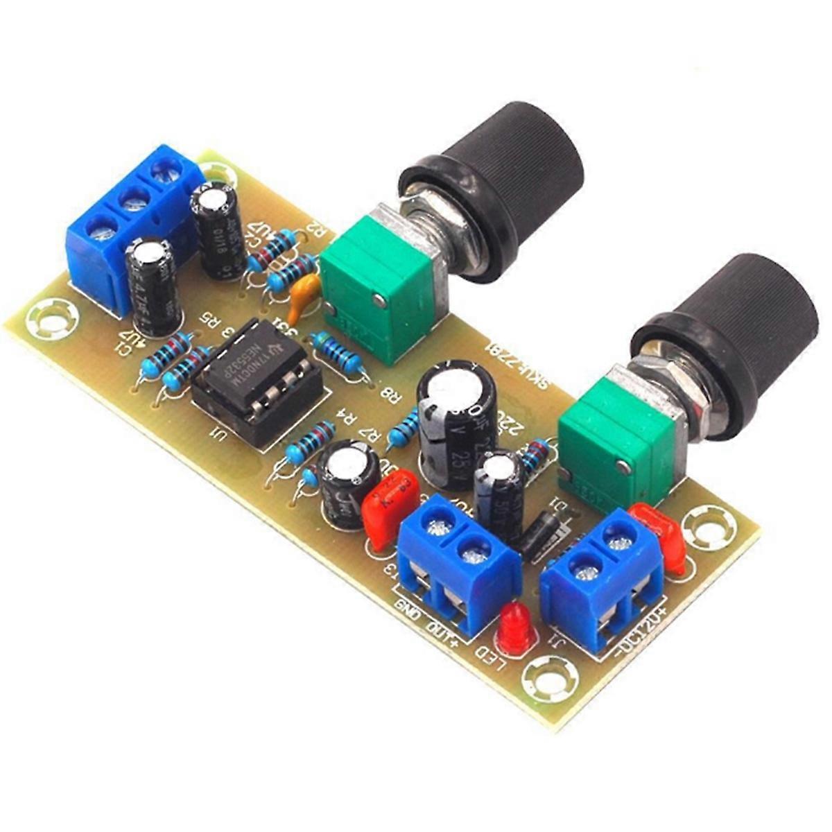 DC 10-24V Subwoofer Verstärker Vorverstärkerplatine Subwoofer Frequenzfilterplatte Einzelnetzteil Filterplatine für DIY Kit
