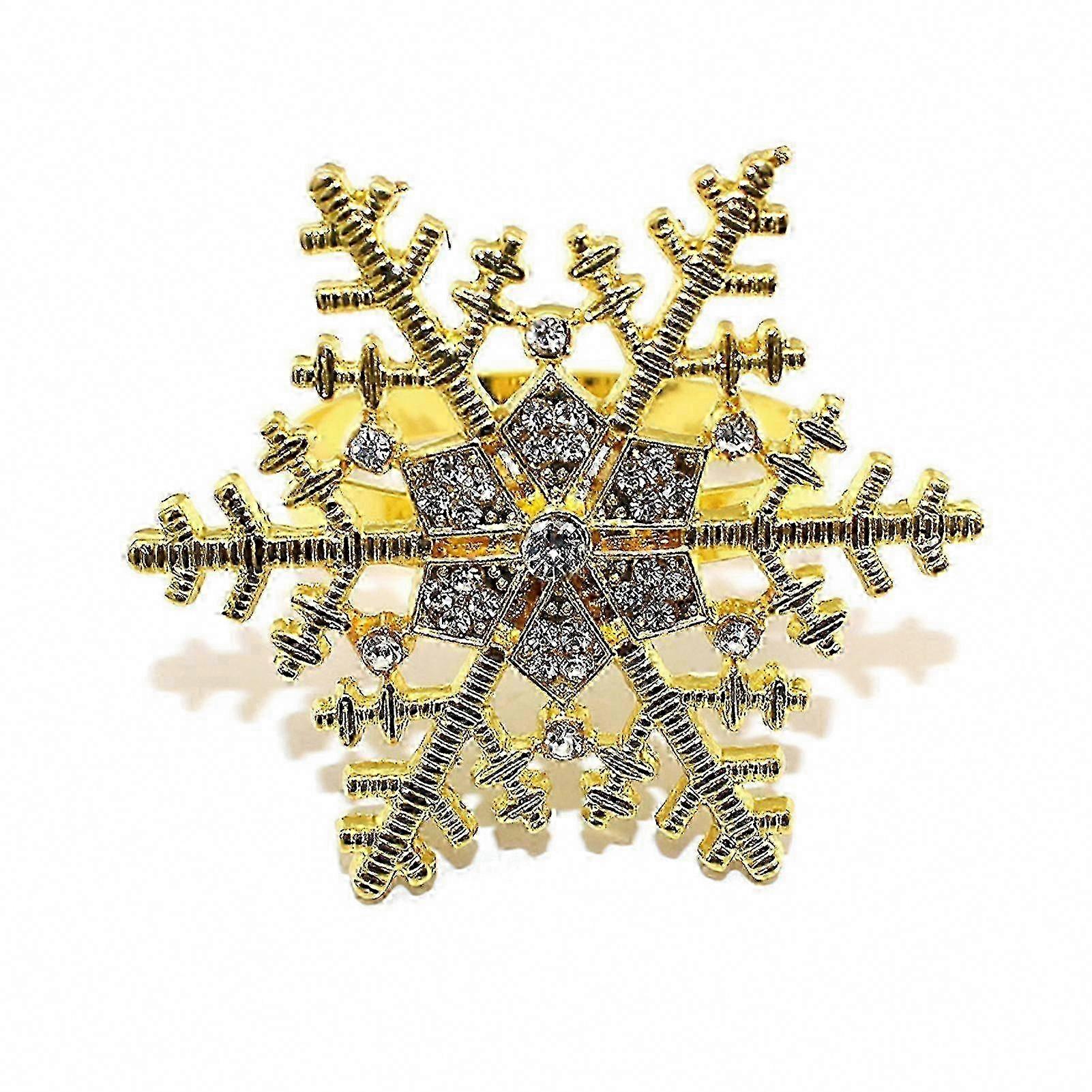 Snowflake Napkin Rings for Christmas Dining Table Decor and Restaurant Settings