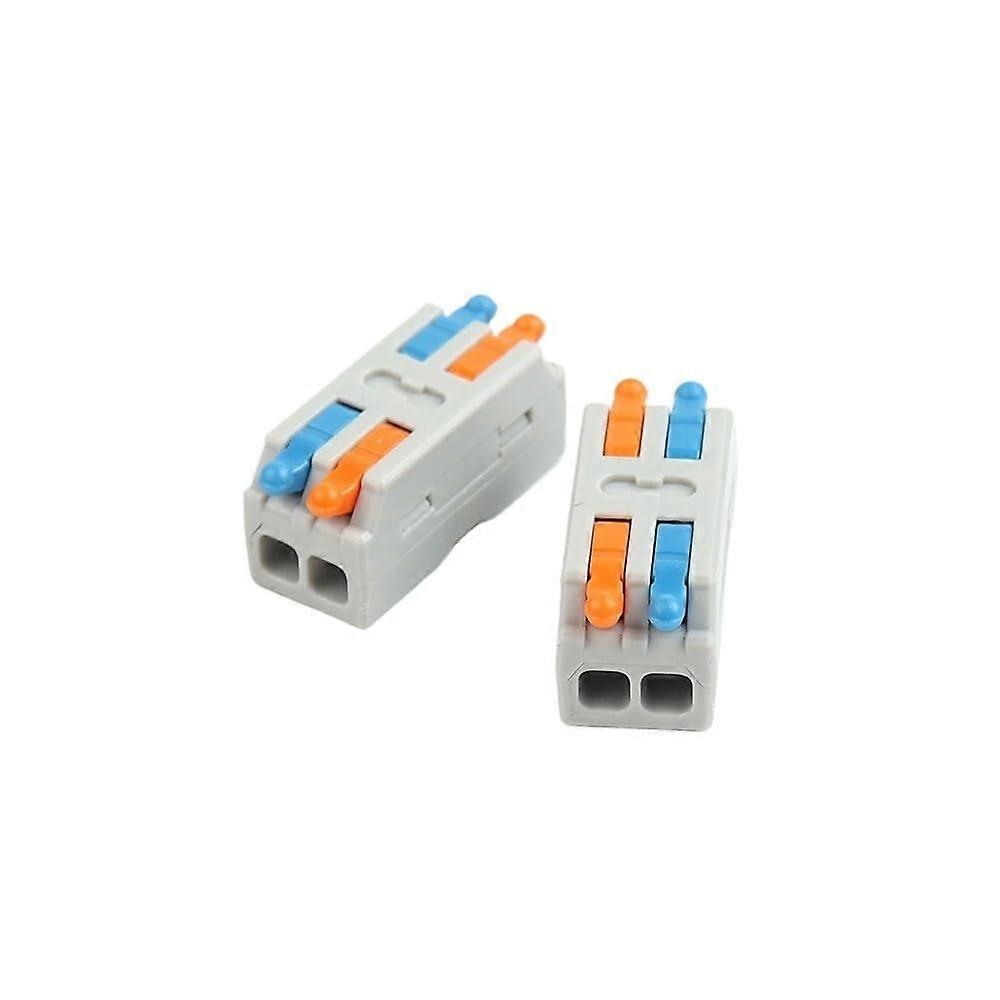 10PCS Compact Wire Connector Splitter Electrical Cable Splice Terminal Block 28-12AWG for Small Wiring 10PCS D2-2m