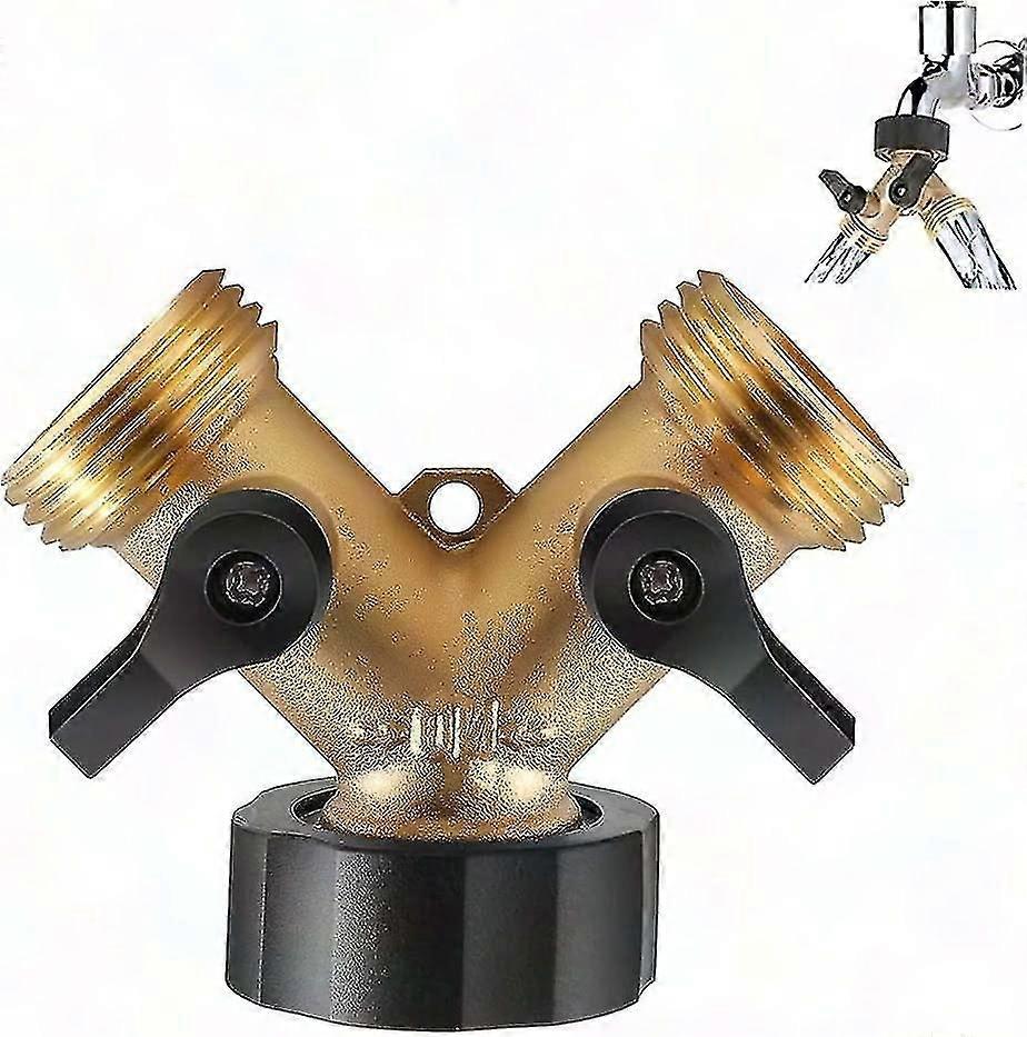 Y Hose Connector for Washing Machine - 2 Way 3/4" Splitter, Garden Faucet Adapter for Dual Appliances