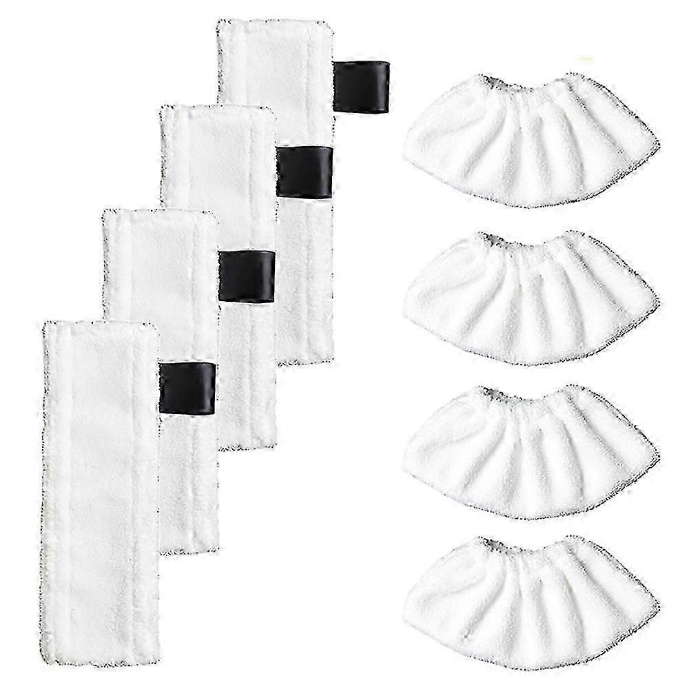 Washable Cloth (4 suitable for Floor Nozzles + 4 suitable for Hand Nozzles) suitable for EasyFix SC2,SC3,SC4,SC5 Cleaners Edition 0816