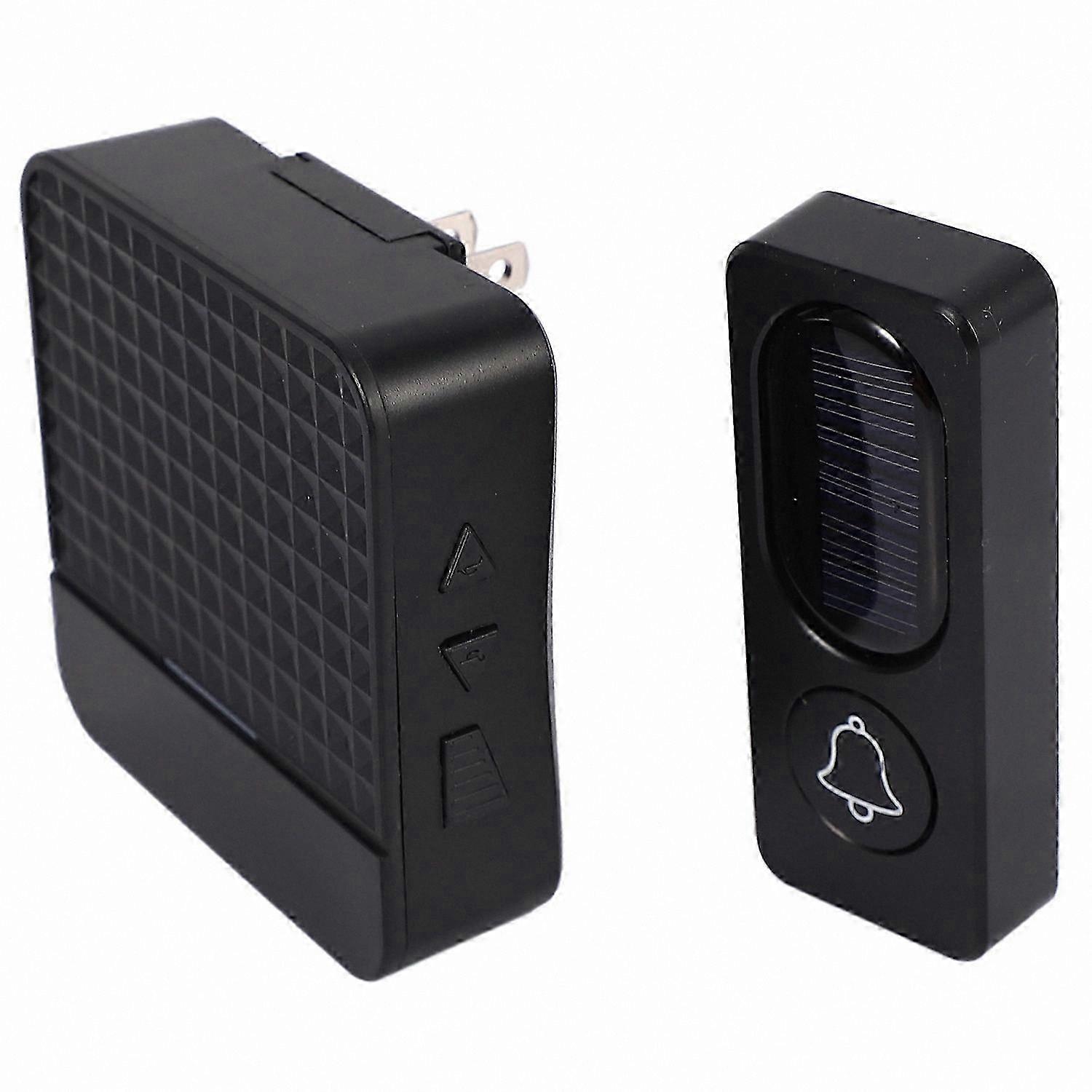 Long Range Solar Powered Wireless Doorbell with Light Sensor and Transmitter Receiver Set Waterproof Control System