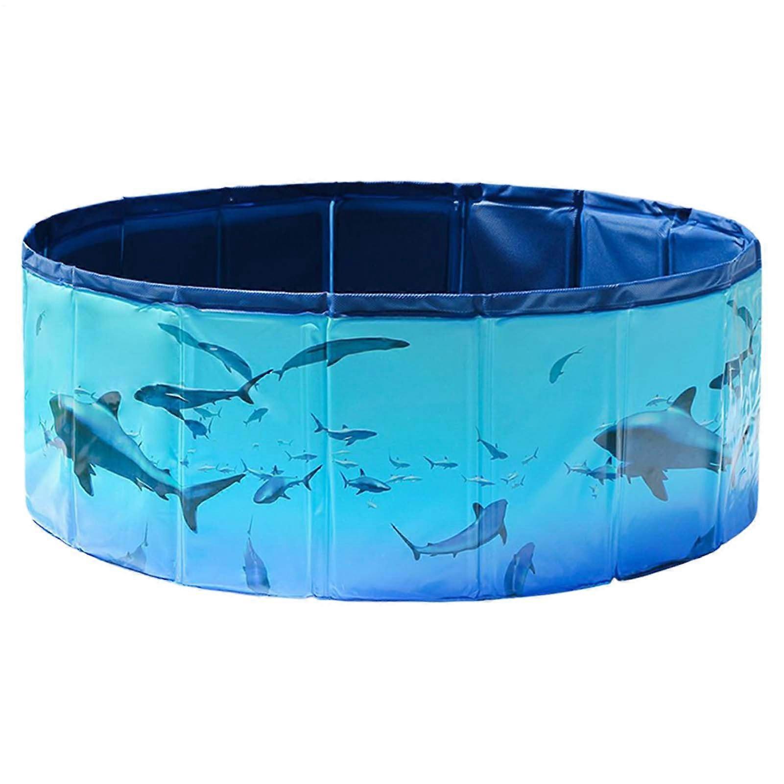 Foldable Kiddie Pool for Dogs Swimming Wading Bathing Tub for Beach Summer Backyard Ref: 7640