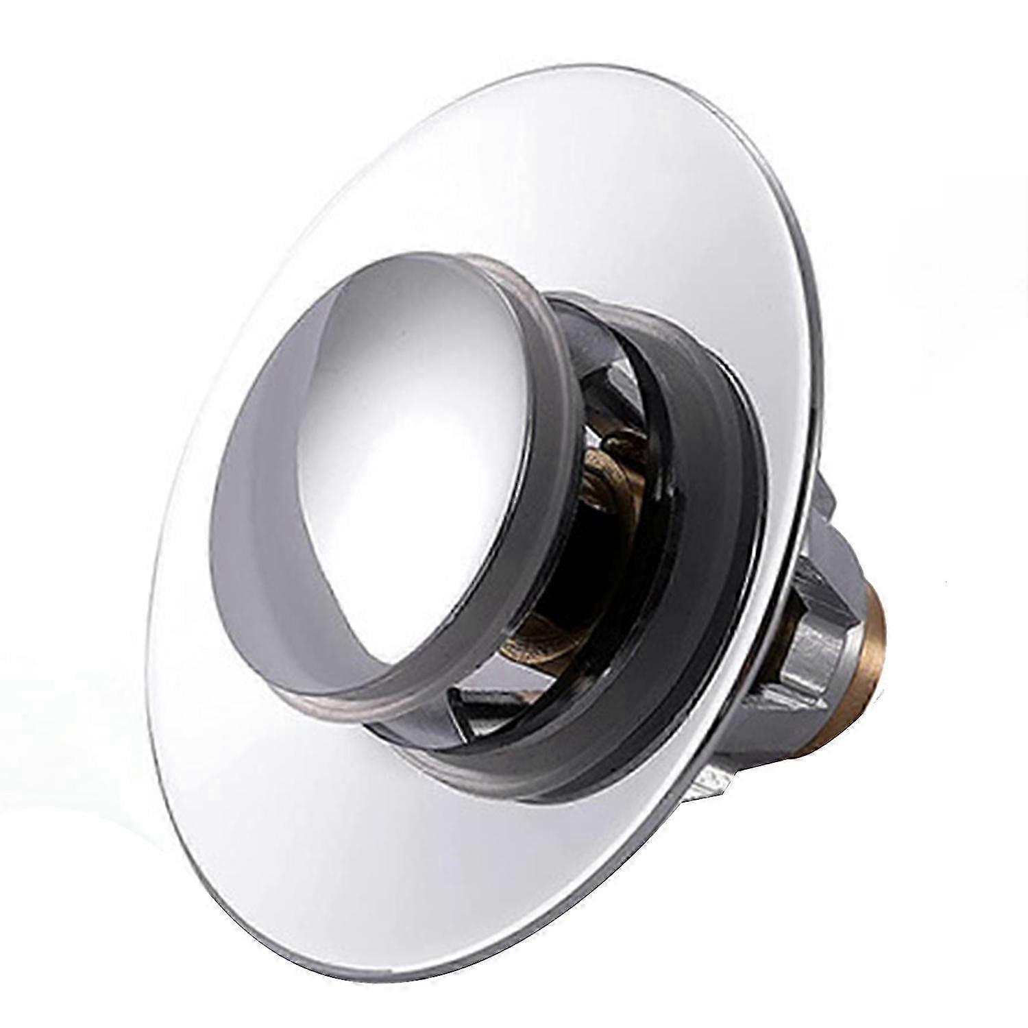 Improved Stainless Steel Sink Cover for Tub Drains of Widths 28-38cm - Universal Pop-Up with Odor Resistance