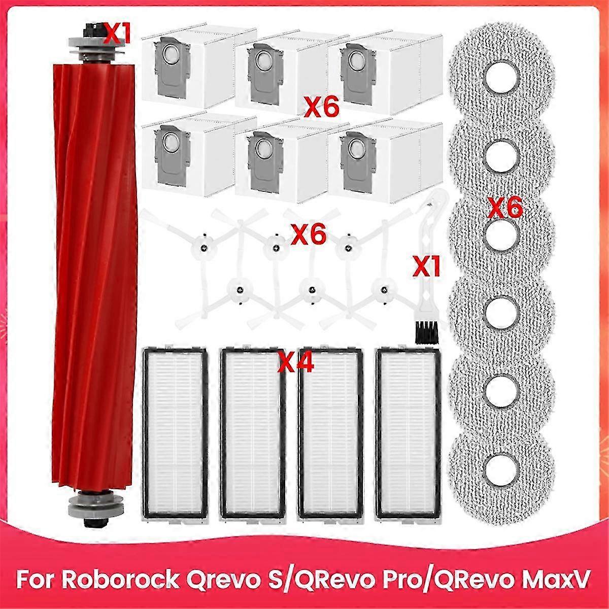 Main Side Brushes, Hepa Filters, Mop Cloth Dust for Qrevo Robot Vacuum Cleaners (S/QRevo Pro/MaxV)
