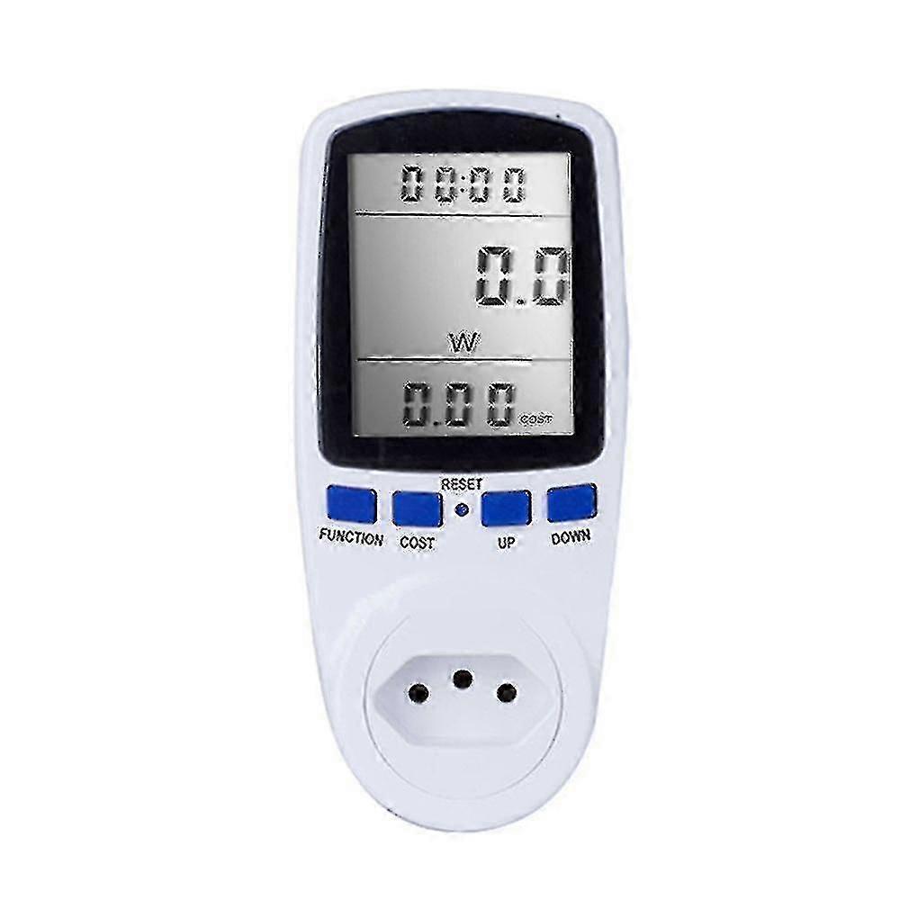 Digital Lcd Energy Meter Wattmeter Monitoring Device Wattage Electricity Kwh Power Measuring Analyzer( Size : Br Plug )