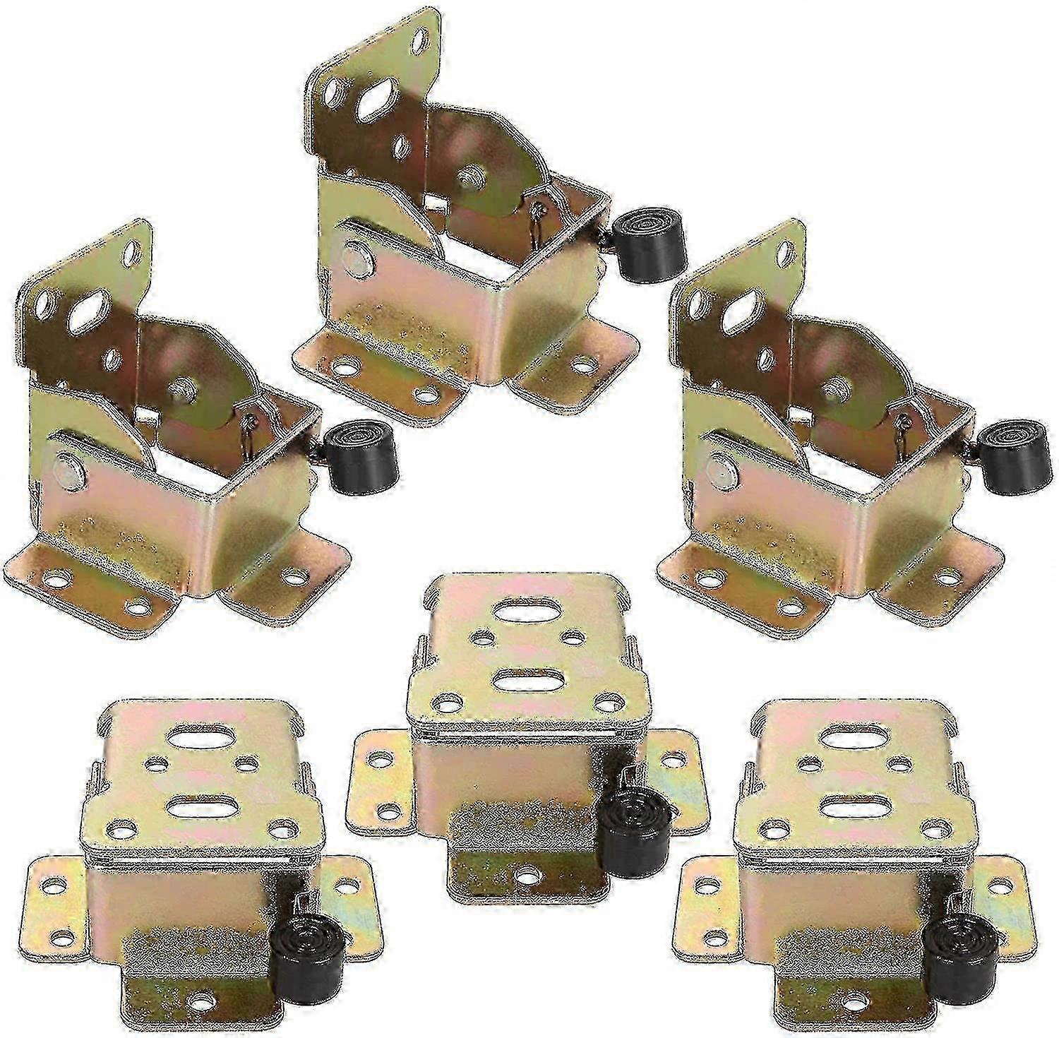 12pcs Self-Locking Hinges for Foldable Table Legs, 90 Degree Iron Lock Extension Brackets for Sturdy Support