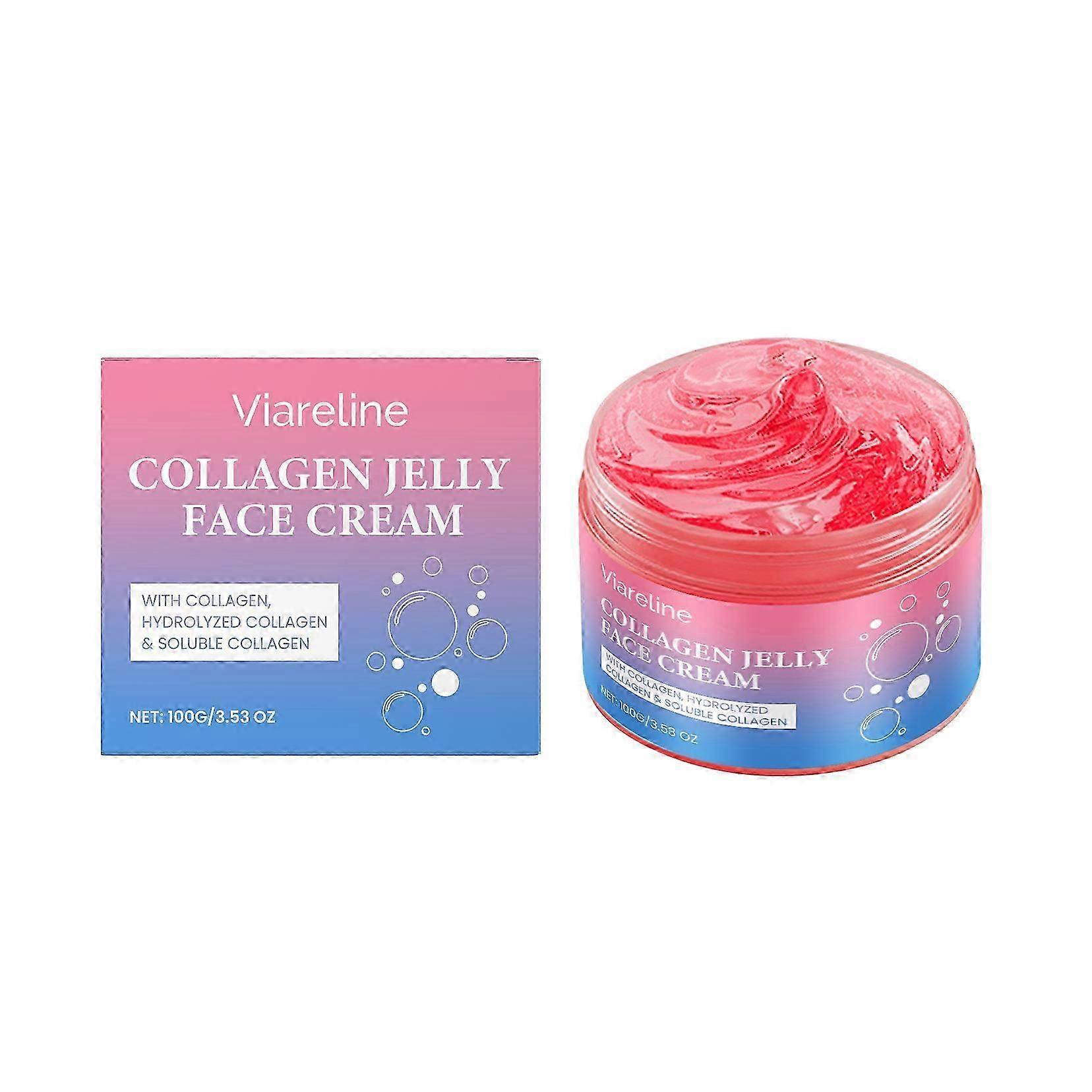 Viareline Collagen Anti-Aging Jelly Cream: Moisturizing, non-greasy cream to improve skin elasticity, hydration, and moisture retention.