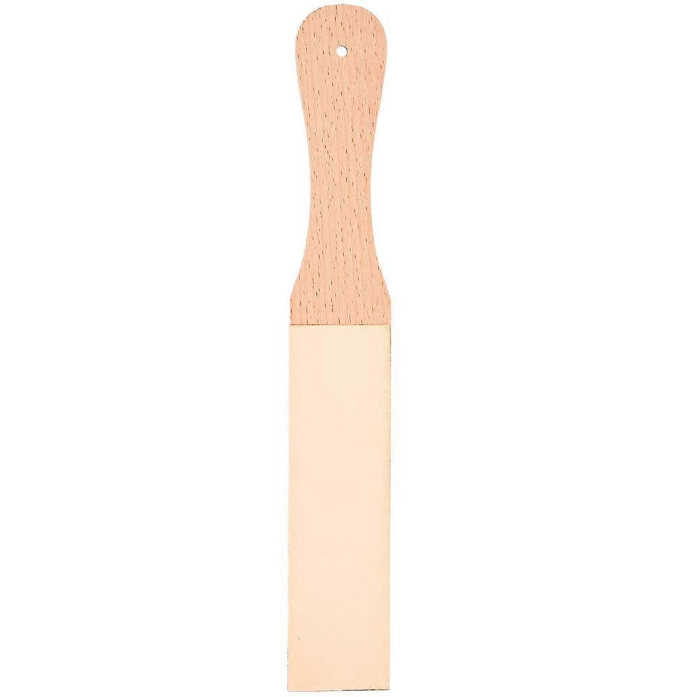 Leather Sharpening Strop 28x4x15.5cm Double Sided Wood Handle