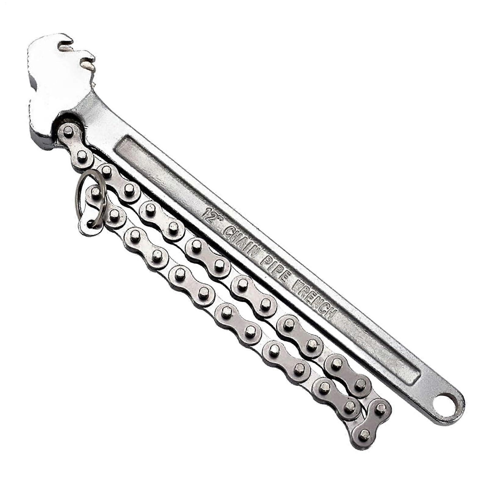 Oil Filter Chain Wrench, 16Inch Heavy Duty Long Handle, Versatile Chain Wrench for Auto  and Pipe Fittings