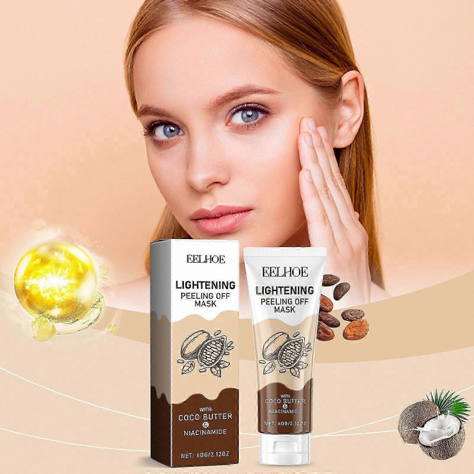 Deep Cleansing Peel-Off Mask with Cocoa Butter & Niacinamide for Pore Refinement and Blackhead Removal