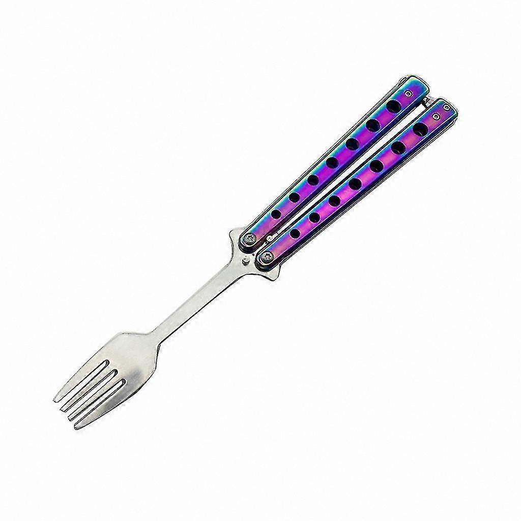 Portable Stainless Steel Spoon for Camping, Hiking and Backpacking - Foldable Design for Easy Storage