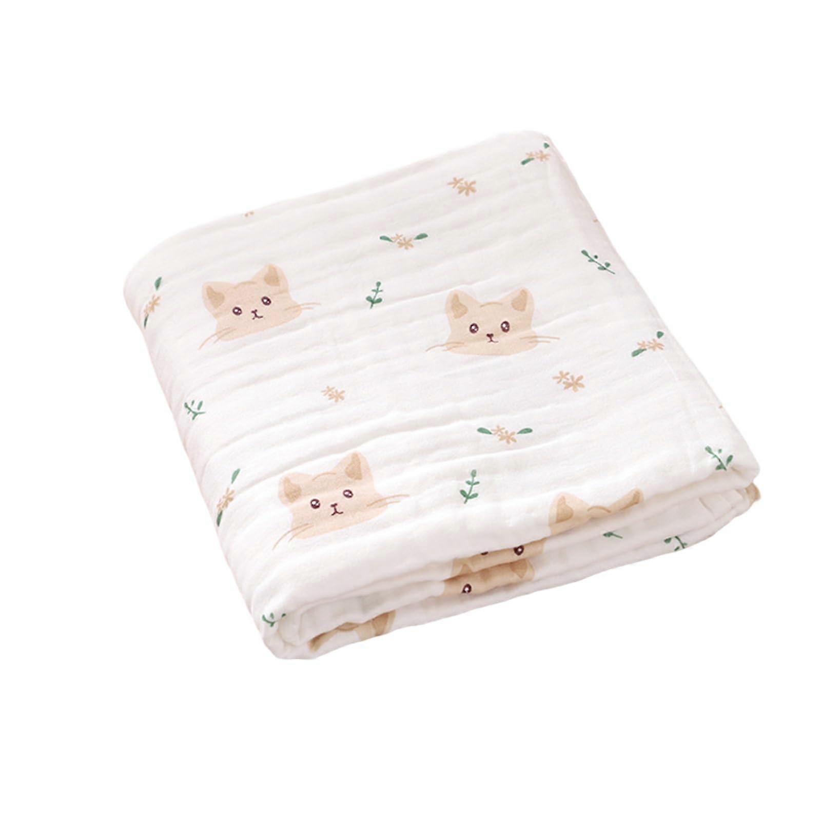 Infant Blanket 4Layer Cotton Bath Towel, Toddler Cotton Blanket, Easy Carry, For Sensitive Skin, Multiple Patterns