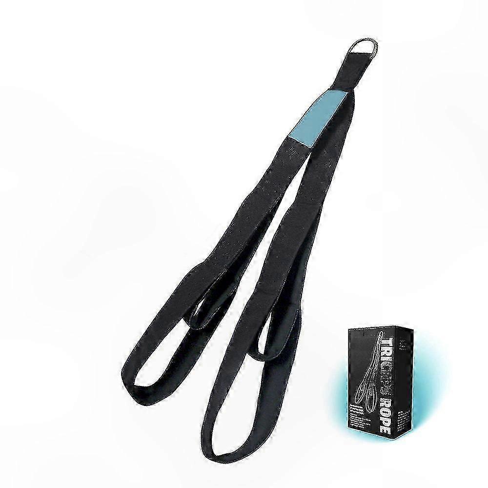 Dual-Length Tricep Extension Rope for Gym and Home Workouts, 28.7" & 22" Built-In Pull Down Straps, Cable Attachment for Triceps Training