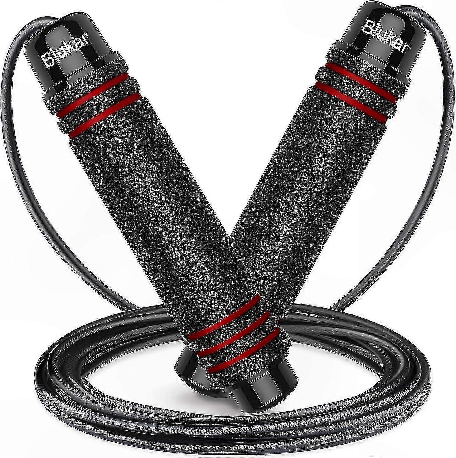 Adjustable Speed Jump Rope with Foam Handles for Fitness and Endurance Training