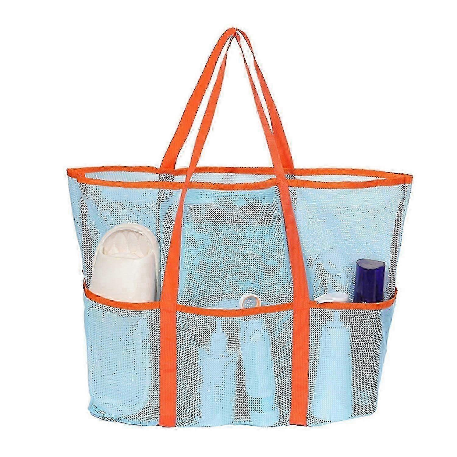 Picnic Beach Bag with Reinforced Handle Quick-Drying Transparent Design Multifunctional Large
