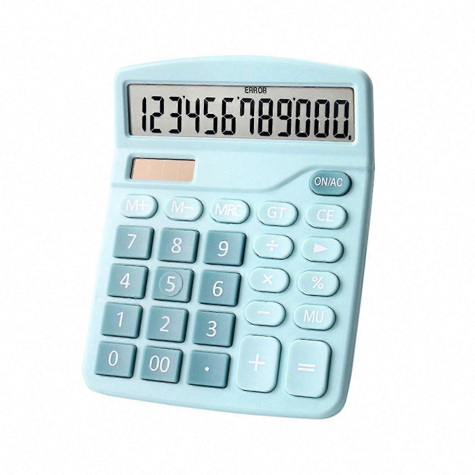 Desktop Calculator with 12-Digit Large LCD Display, Solar & Battery Powered