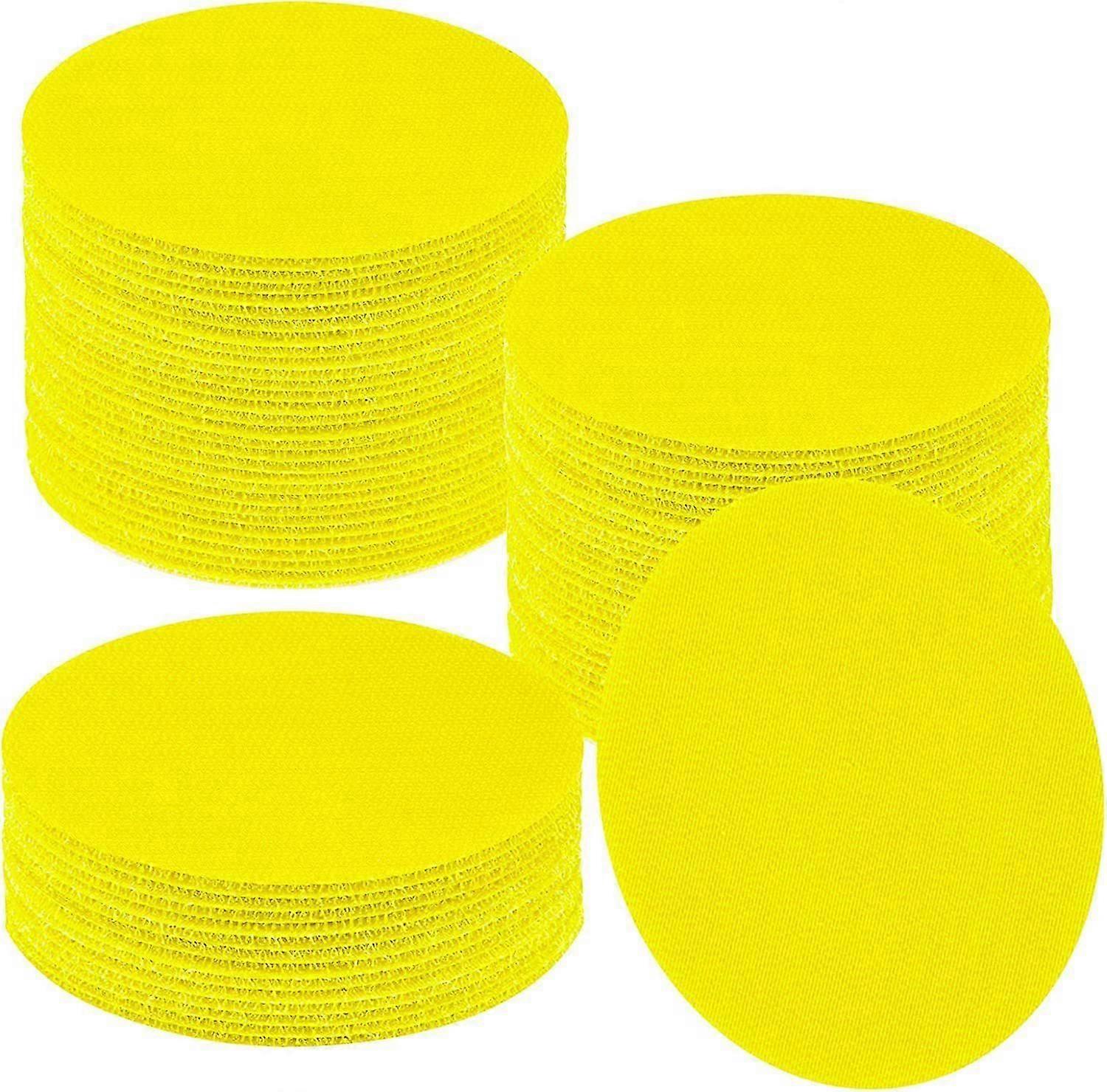 30pcs Carpet Dots Marker 4inch Or 5inch Colored Dots Marker Colorful Floor Dots For Teaching Game Classroom Kindergarten Yellow 100mm 4 Inches