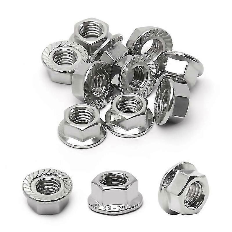 For 16pack M10 Serrated Flange Hex Nuts M1015mm Hexagon Flange Nuts