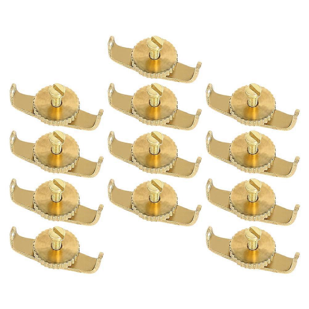 12pcs Golden Copper Erhu Fine Tuners String Adjusters for Instrument Adjustment