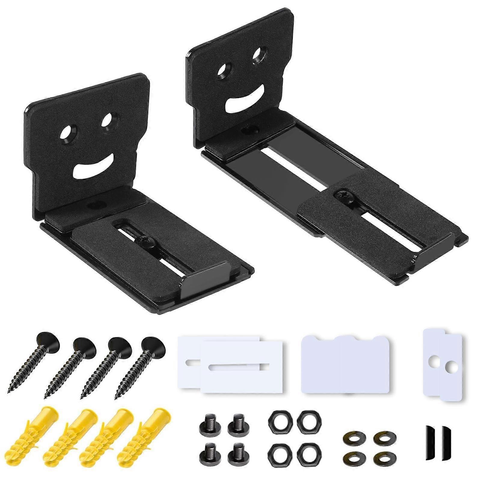 Universal Speaker Wall Mount Stands 2Piece Set, Extendable Arm, Floating Rack, Home Theater Holders, Set B 1.0x1.0x1.0