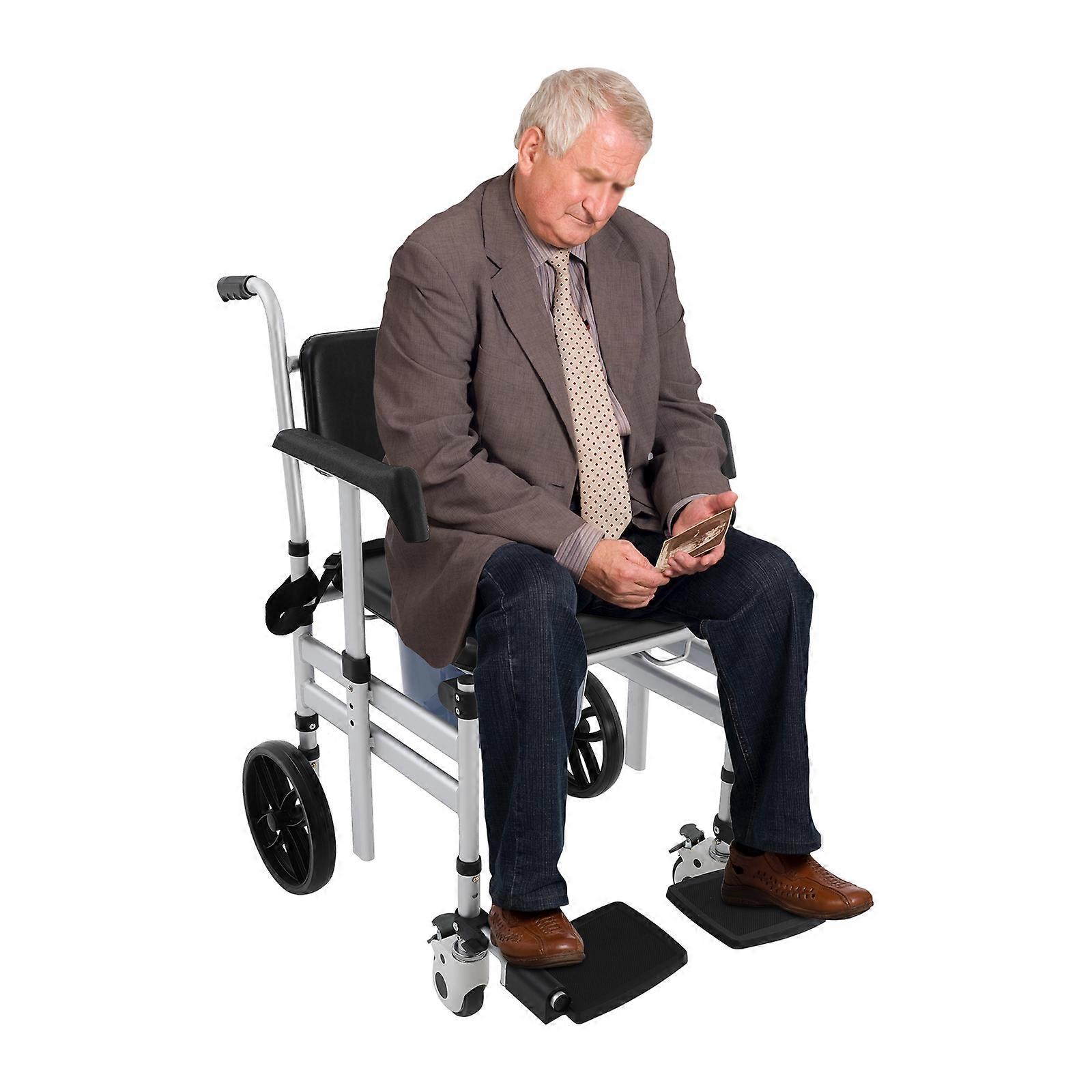 Brusestol i aluminiumslegering med justerbar højde og blød pude, foldbar og multifunktionel til ældre/handicappede