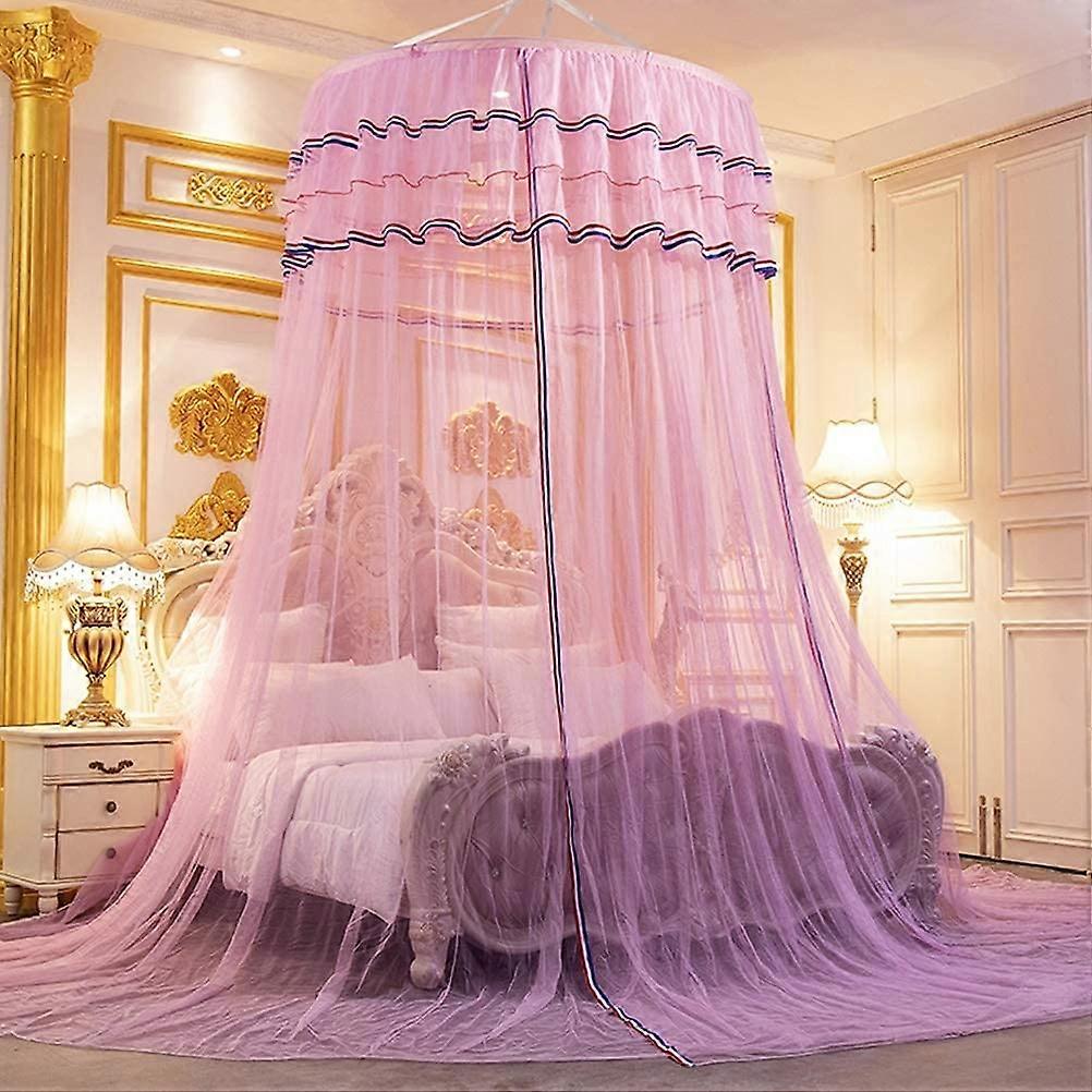 Bed Canopy Netting Mosquito Net Full Queen King Size Bed Net Heightened Enlarged Bed Cover Easy Installation Pink