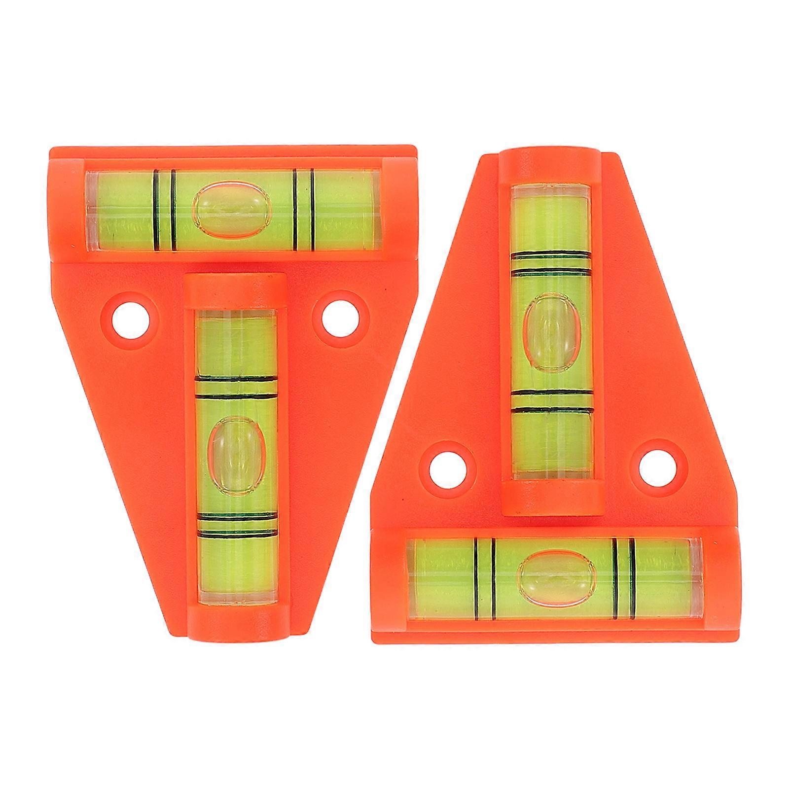 Mini Bubble Level Measuring Tool for Measuring 2Pcs Orange Compact