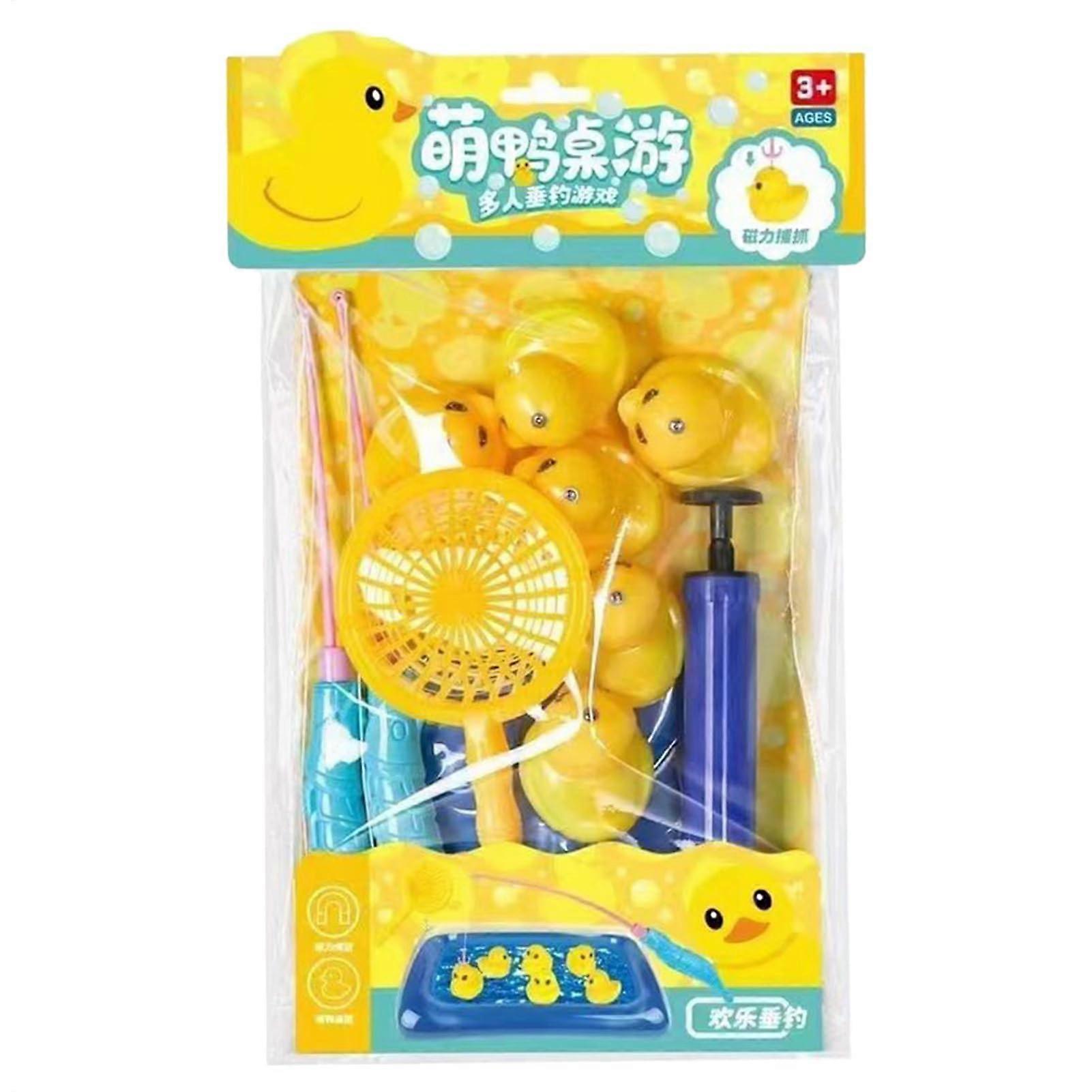 Magnetic Fishing Toy For Toddlers, Bathtub Fishing Toy And Pool Set, Inflatable Floating Ducks