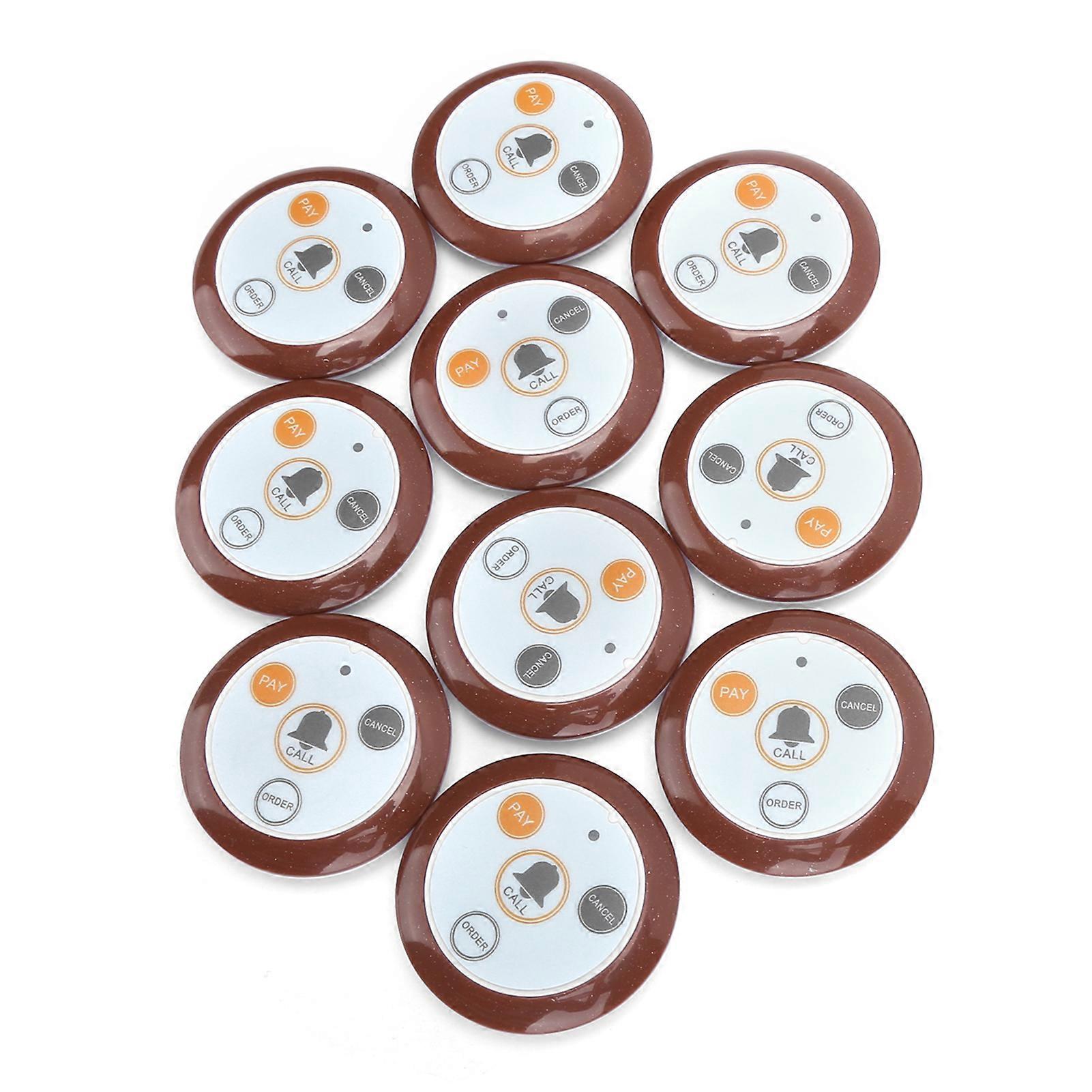 10Pcs Wireless Pager Calling System SUC04 433.92MHz DC6V Battery