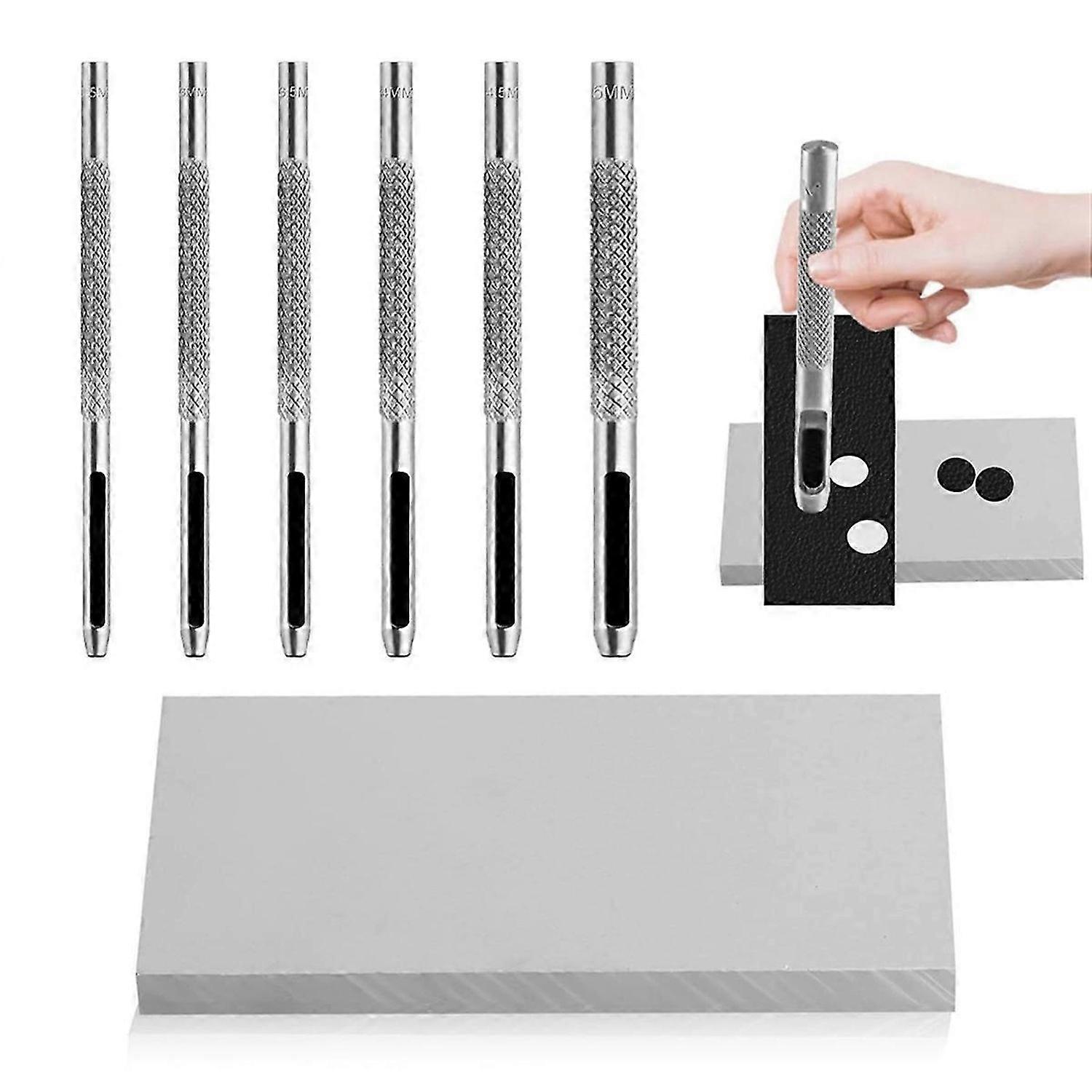 9-Piece Punching Tool, Hollow Punch Set for Stitching Punching Tool,