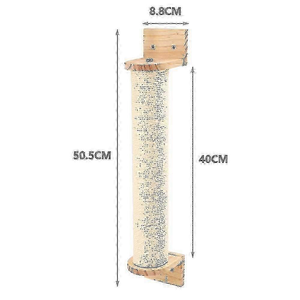 Cat Climbing Shelf Wall Moted Four Step Stairway With Sisal Scratching Post For Cats Tree Perch Platform Jumping Furniture