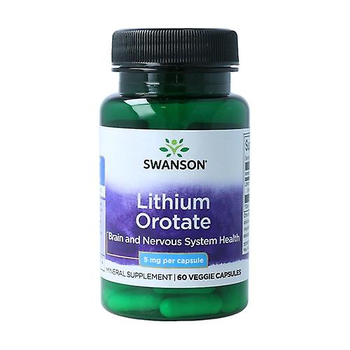 Lithium Orotate, 5mg 60 vegetable capsules of 5mg