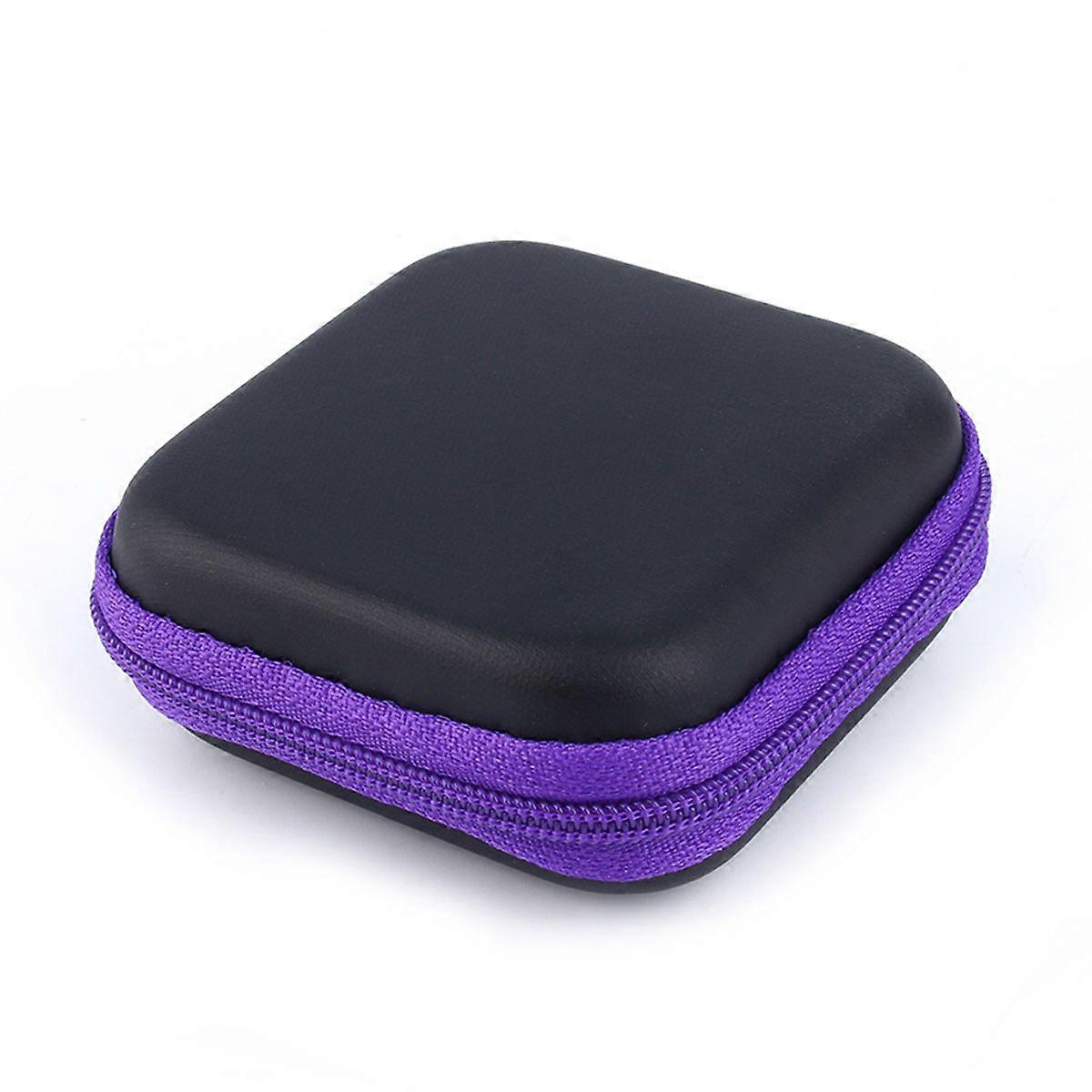 1 pcs Hard Box Gadget Case Storage Pouch For Key Ring Headphones Cable USB Data Line,7.5*7.5*2.8cm